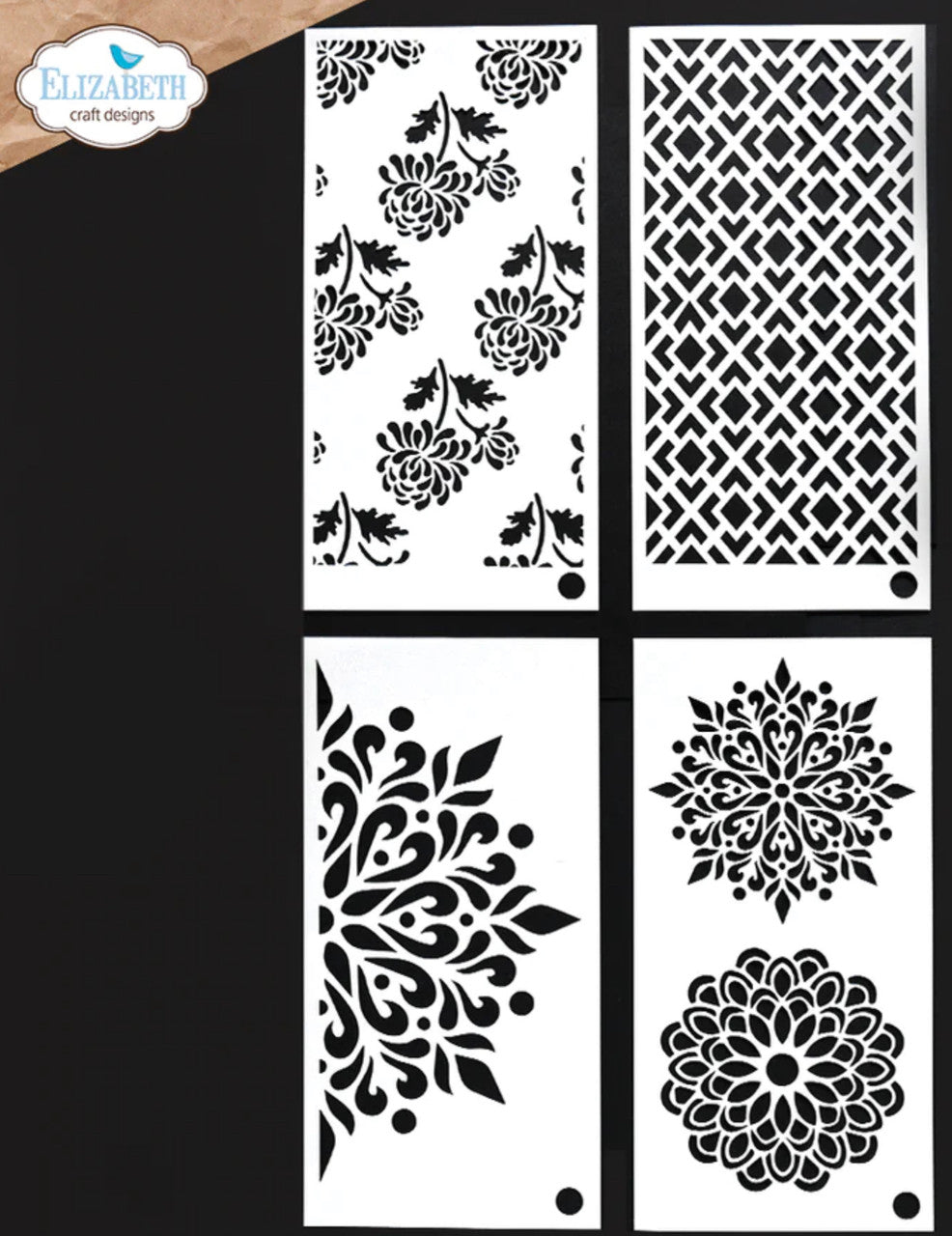 Elizabeth Craft Designs Journal-stencils 1